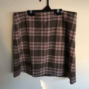 J Crew’s Plaid wool skirt